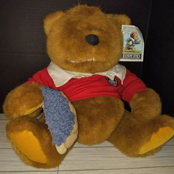 Land's End By Gund Vintage Teddy Bear Plush Kid Kodiak Rugby Bears 1996 With Tag - Picture 10 of 10